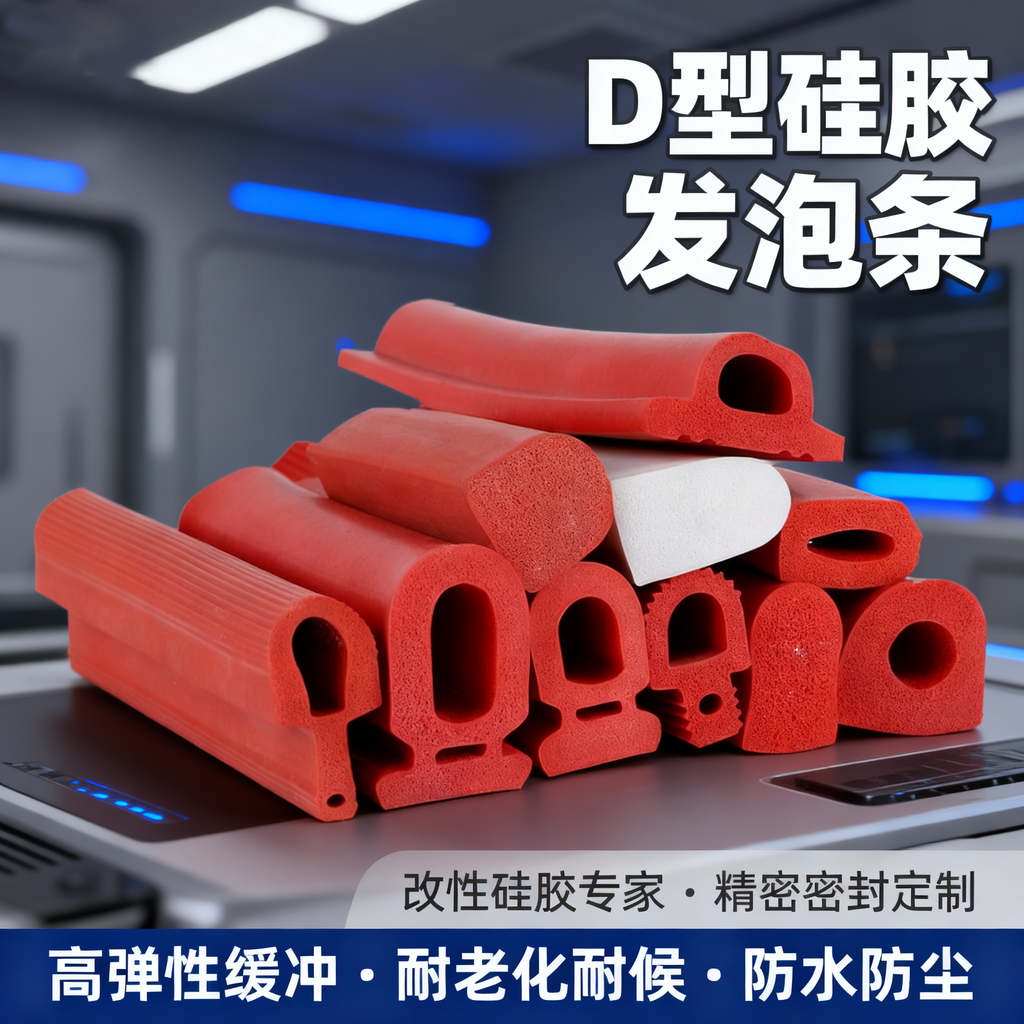 D型硅膠發(fā)泡條